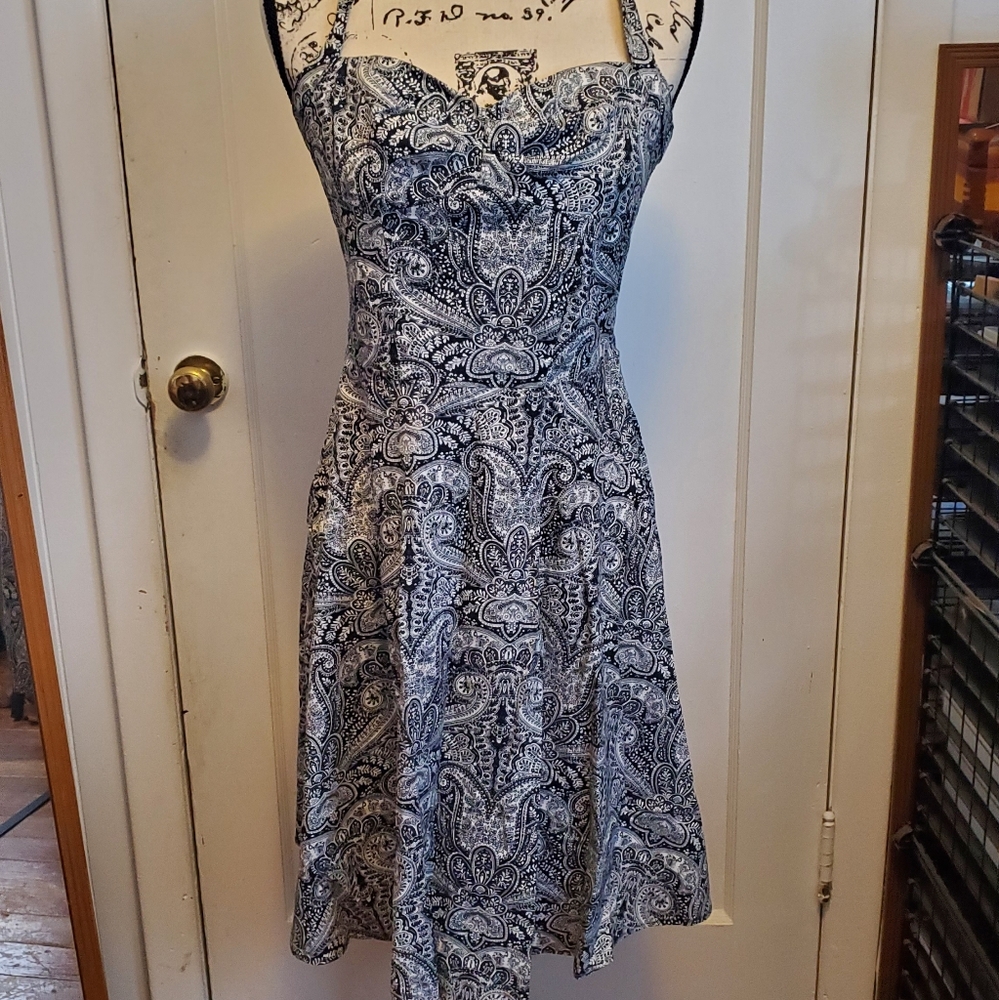 EUC Fit and Flare Halter dress